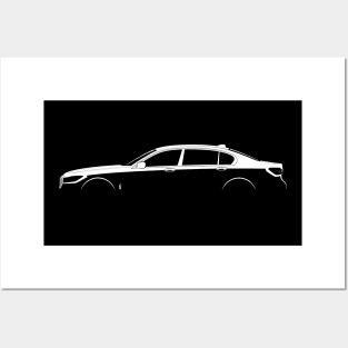 BMW 7 Series (G11) Silhouette Posters and Art